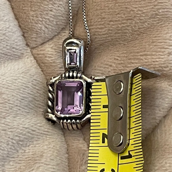 Beautiful Amethyst Sterling Silver Pendant - Picture 6 of 8